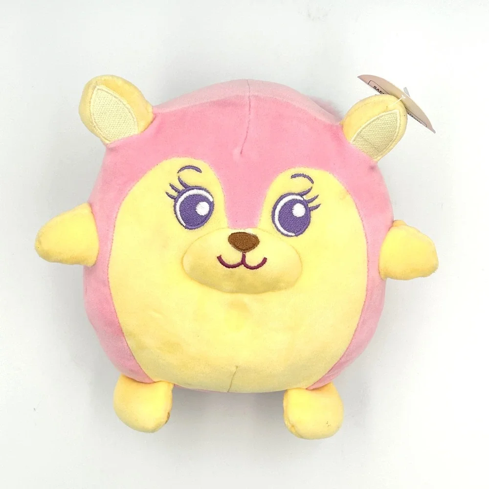 Beamies World Lumi Friends Glow in the Dark Squishy Plush Olivia Pink Yellow NWT